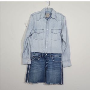 Polo Ralph Lauren Color Block Denim Shirt Dress Size 6